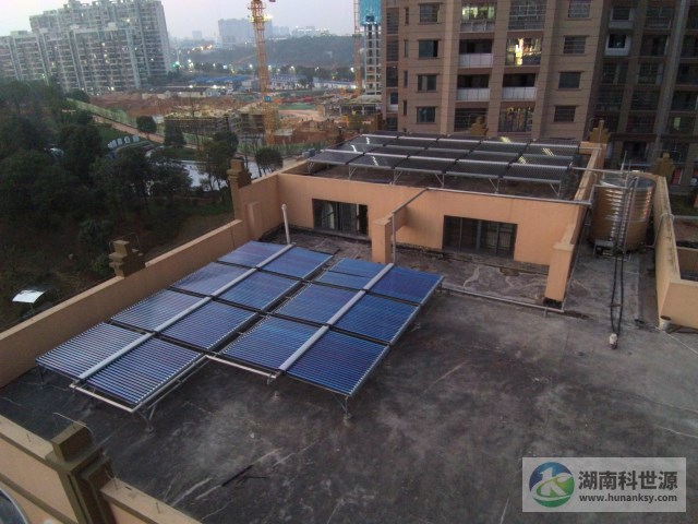 望城山水藍(lán)天項目幼兒園太陽能熱水系統(tǒng)