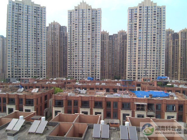 長沙中海國際社區別墅部分太陽能熱水工程項目