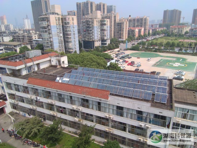 長沙市馬王堆干部療養院集中式太陽能熱水系統工程