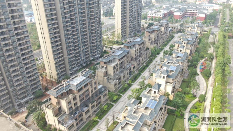 長沙恒大御景天下城四期洋房太陽能熱水系統工程