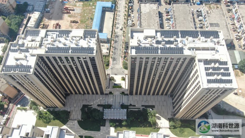 長沙中海瓏庭住宅小區1#、2#棟公寓太陽能熱水系統工程