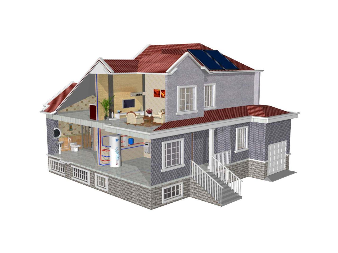 別墅太陽能熱水方案