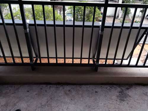 太陽能固定于陽臺欄桿上