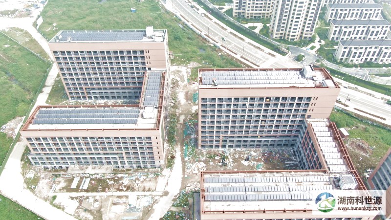 太陽能熱水系統工程航拍照片