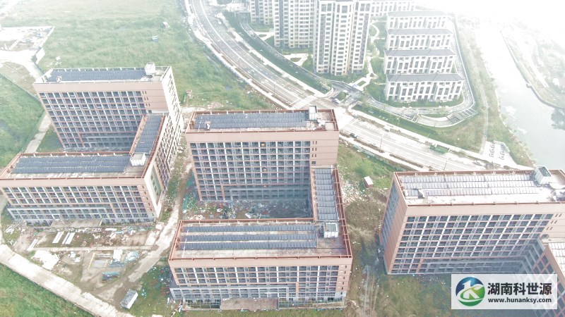 太陽能熱水系統工程航拍照片